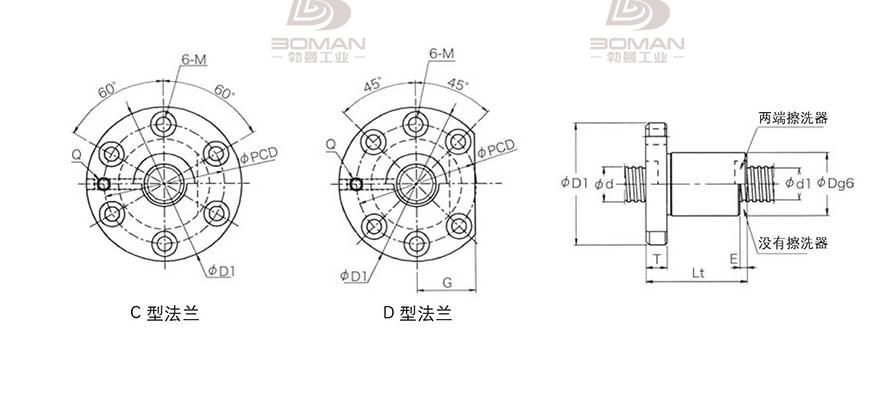 KURODA GD3205JT-DDPR 黑田丝杆替换尺寸